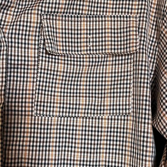 Princess Polly Brown Plaid Button-Up Shirt size 6 - Picture 8 of 11